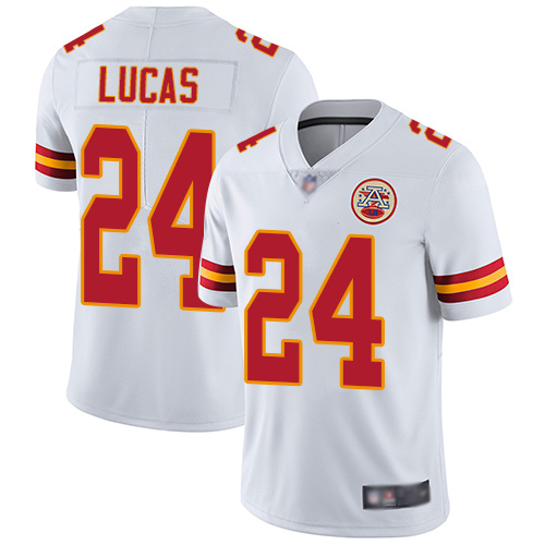 Men Kansas City Chiefs #24 Lucas Jordan White Vapor Untouchable Limited Player Football Nike NFL Jersey